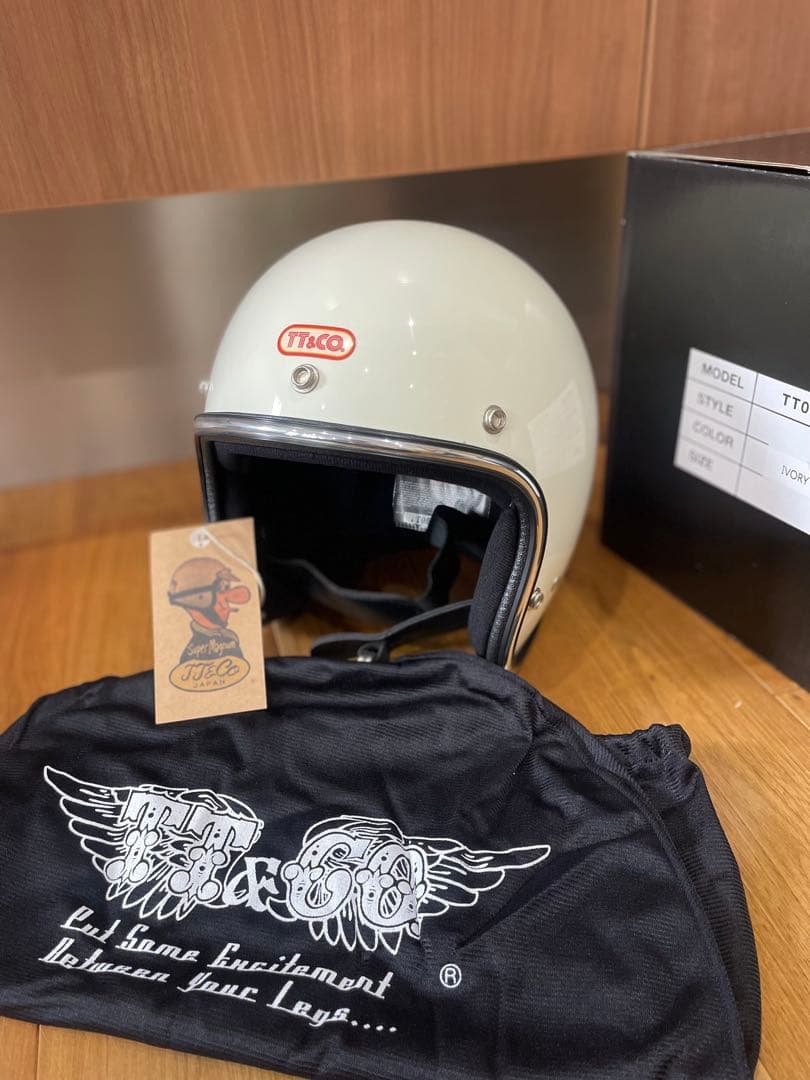 TT&CO. ジェットヘルメット TT-01 アイボリー