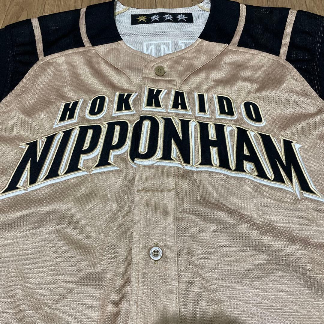 【L】日本ハムファイターズ 斎藤佑樹選手 プロコレユニフォーム NPBマーク付き