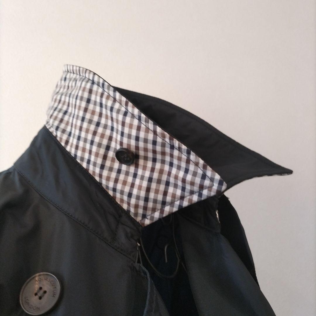 美品♡アクアスキュータム レディース トレンチコート ネイビー 44 XL