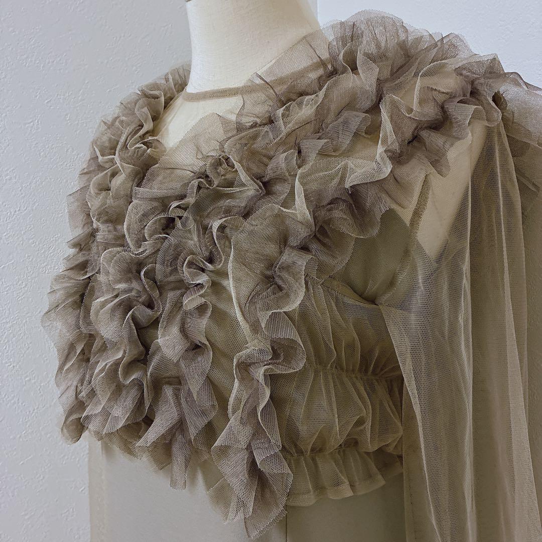 atloアトロ　カナ　ニアナ　アンドレスド　ベージュ　3点セット×フリルボレロ