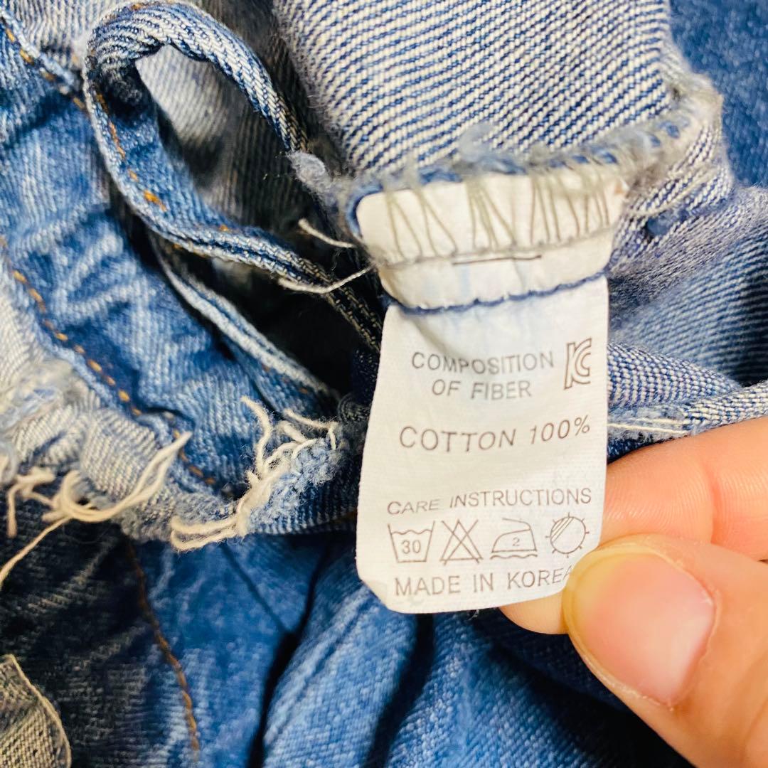 フランキーショップ　 デニムジャケット　Gジャン　ショート丈　オーバーサイズ