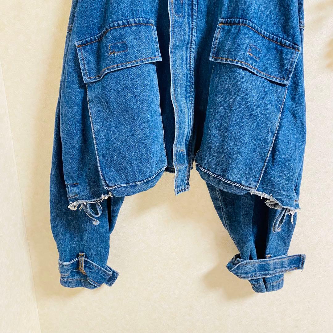 フランキーショップ　 デニムジャケット　Gジャン　ショート丈　オーバーサイズ