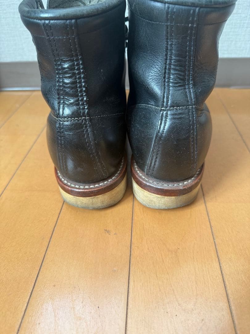 Chippewa チペワ ブラック ワークブーツ モックトゥ USA製 8E