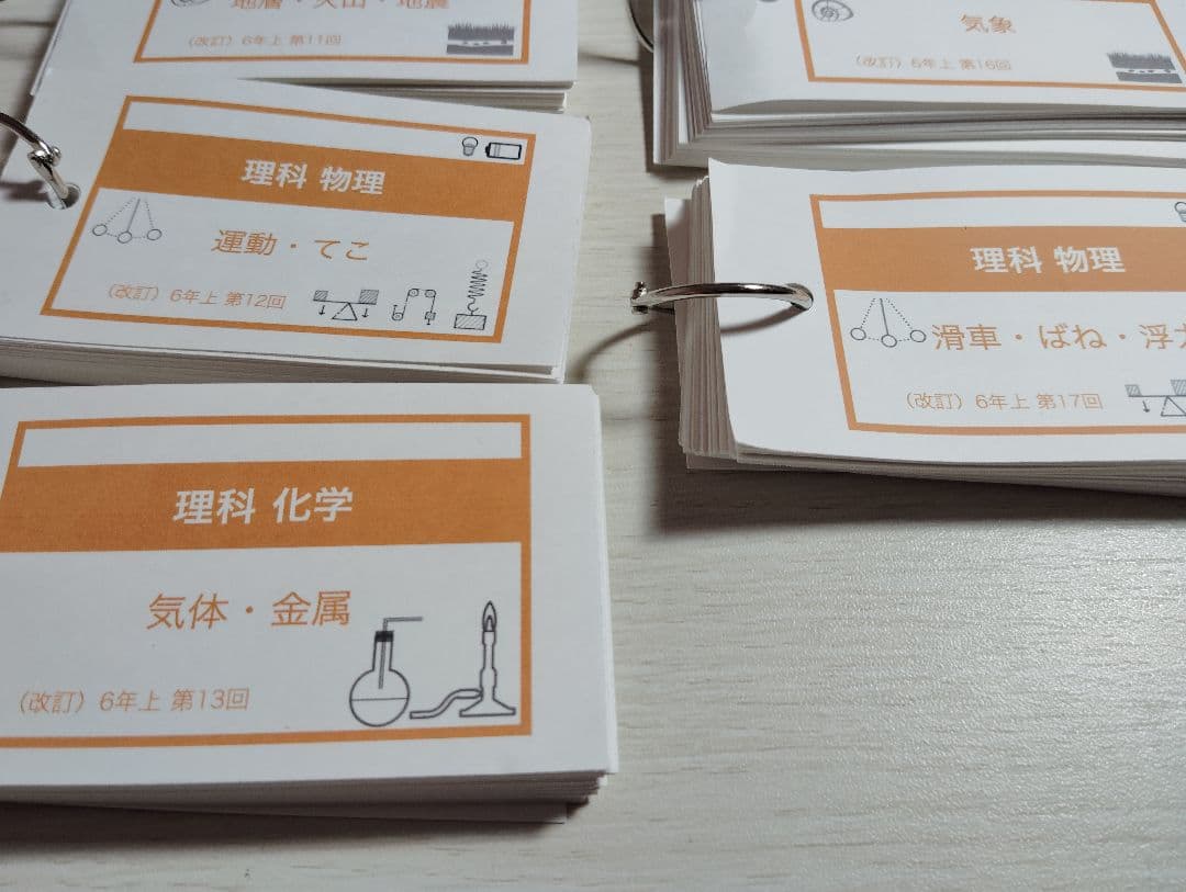 【値下げ】定価15000円　四谷大塚予習シリーズ理科6年上　一問一答カード