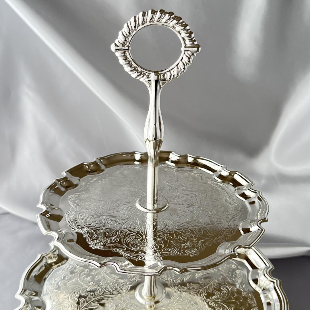 【QUEEN ANNE】 チッペンデールのケーキスタンド 3段