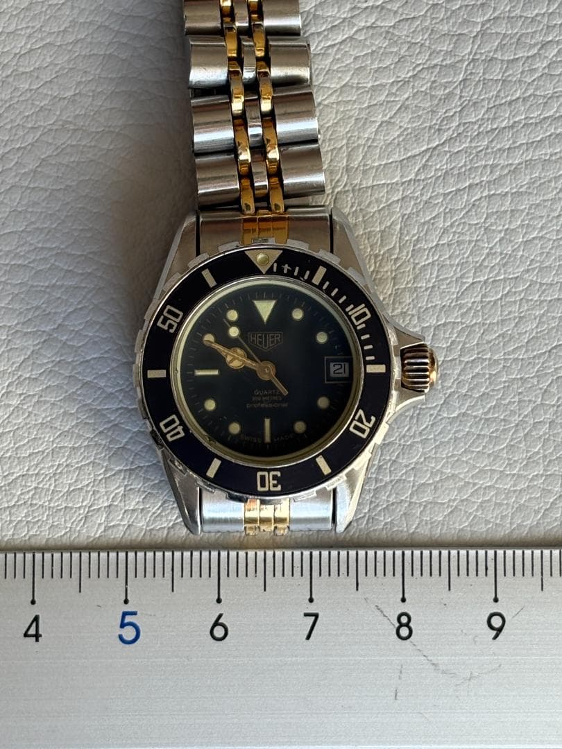 稼働 タグホイヤー HEUER ホイヤー　980.018 クォーツ　ブラック