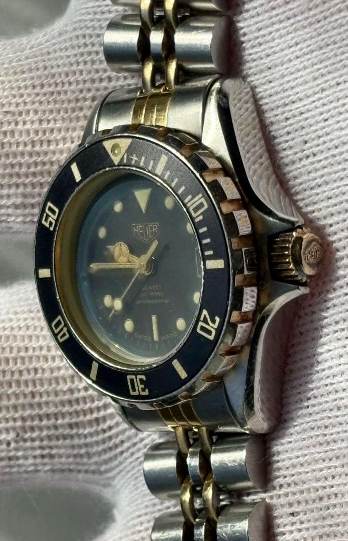 稼働 タグホイヤー HEUER ホイヤー　980.018 クォーツ　ブラック