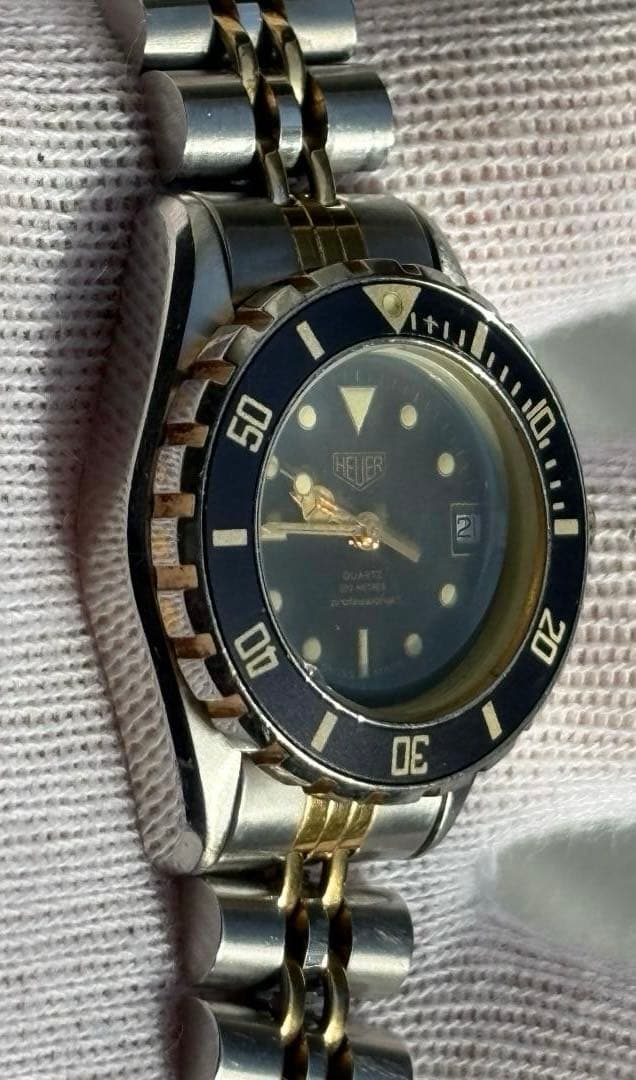 稼働 タグホイヤー HEUER ホイヤー　980.018 クォーツ　ブラック