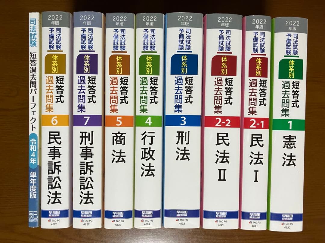 司法試験・予備試験 体系別短答式過去問集2022年版 7科目 + 令和４年単年度