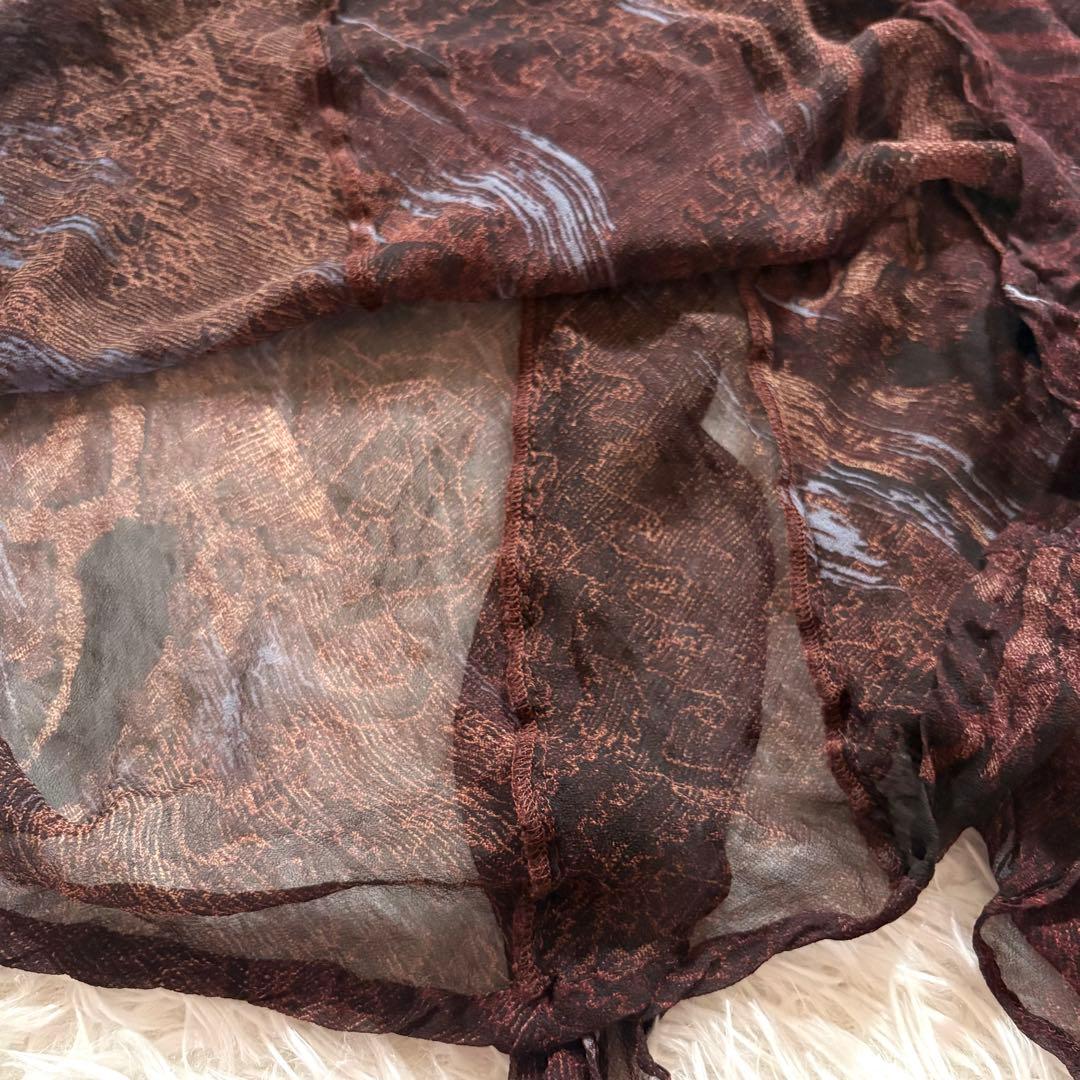 美品✨ドリスヴァンノッテン　　ノースリーブ　フリル　ドレス　ワンピース　シアー