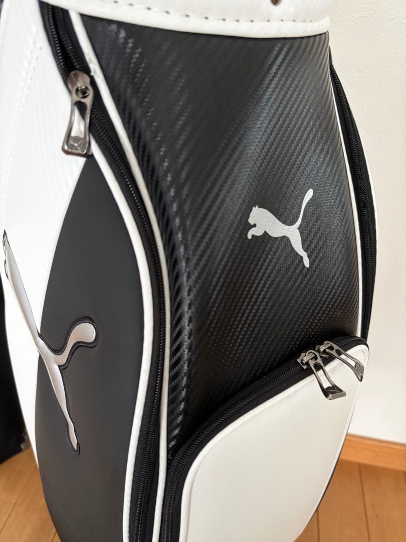 PUMA プーマ コア キャディバッグ ホワイト/ブラック 9.0型