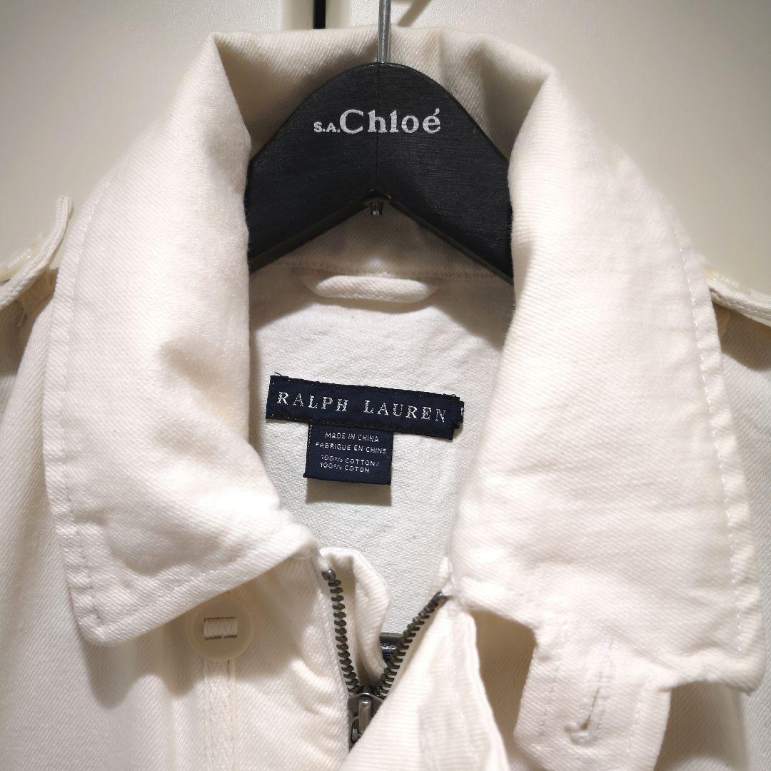 Ralph Lauren ホワイトデニム トレンチジャケット １２号 超激レア品