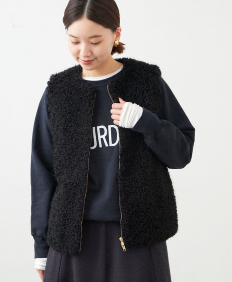 IENA フェイクファーベスト 23AW