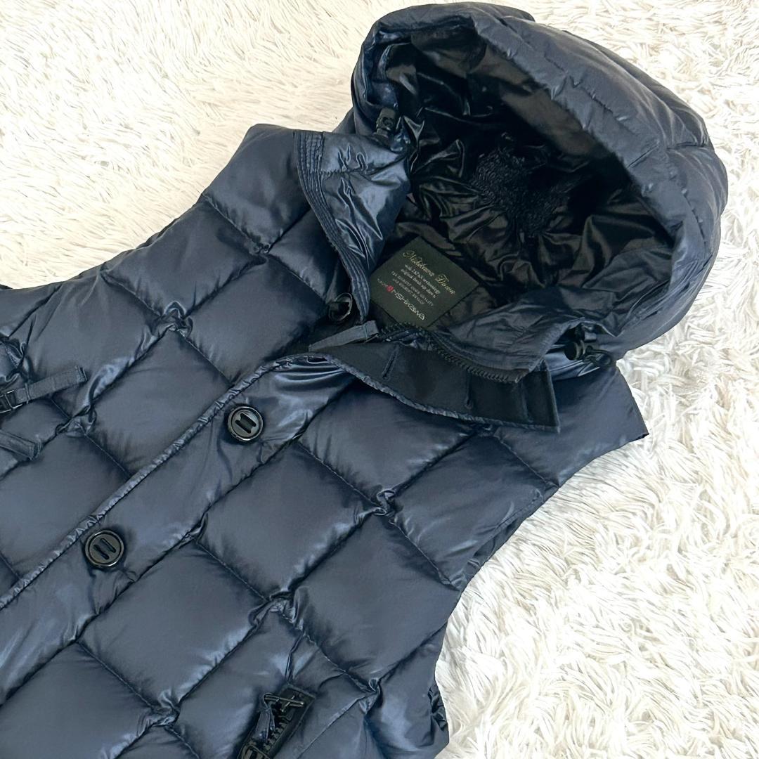 美品　キルティングダウンベスト　M 西川ダウン　ナノユニバース　　ネイビー