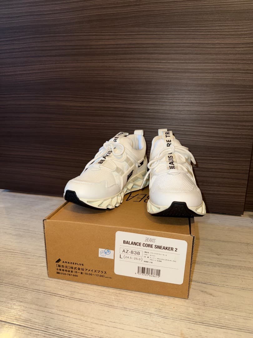 【値下げ】BEAXIS バランスコアスニーカー2 L ホワイト