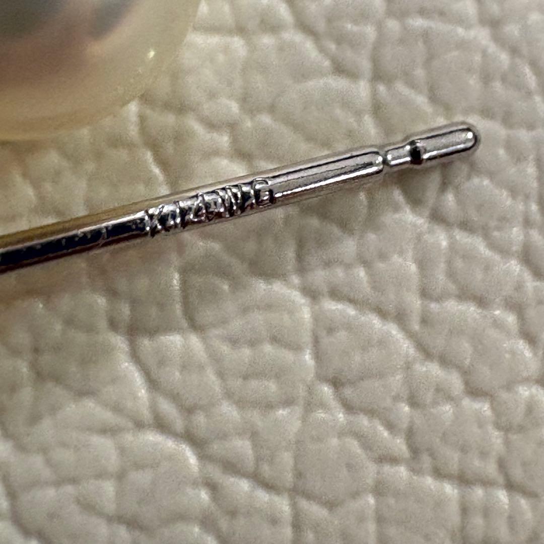496 パールピアス　あこや真珠　5.8mm K14WG