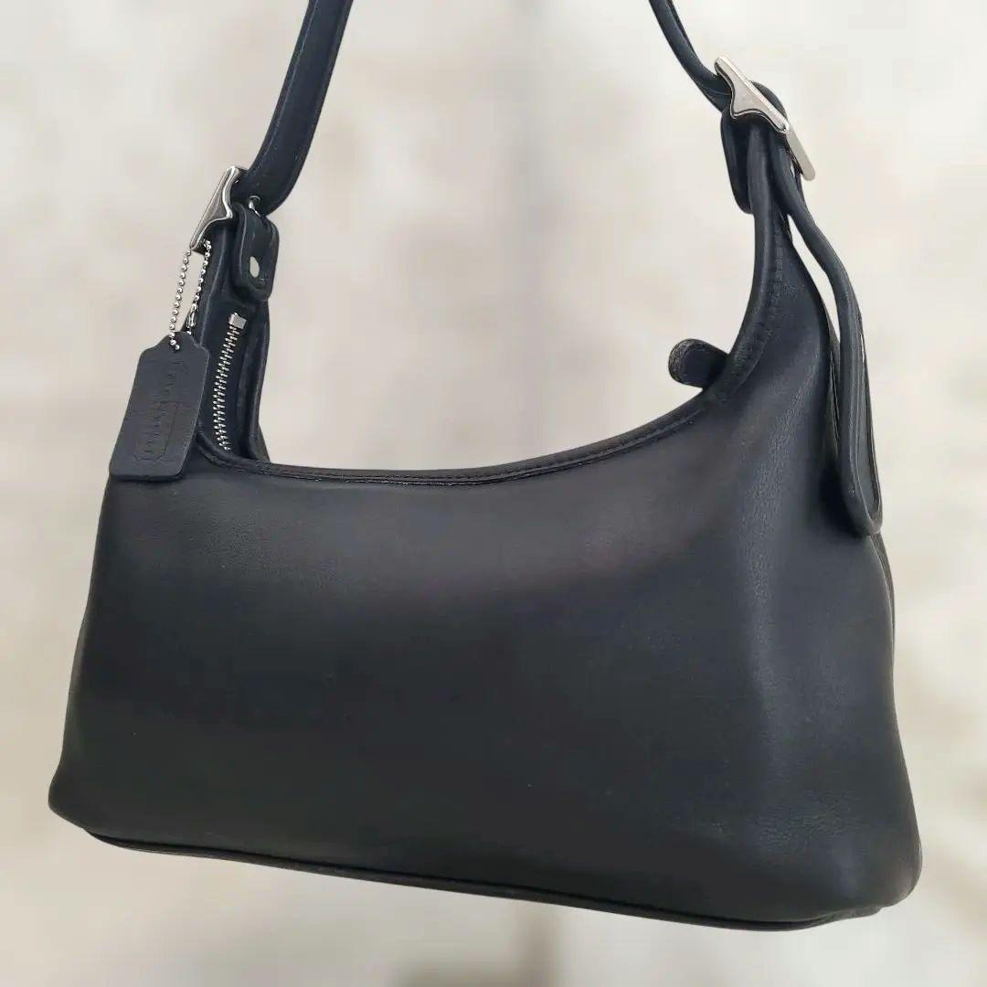 ⭐極美品⭐OLD COACH アクセサリーポーチ ハーフムーン ブラック