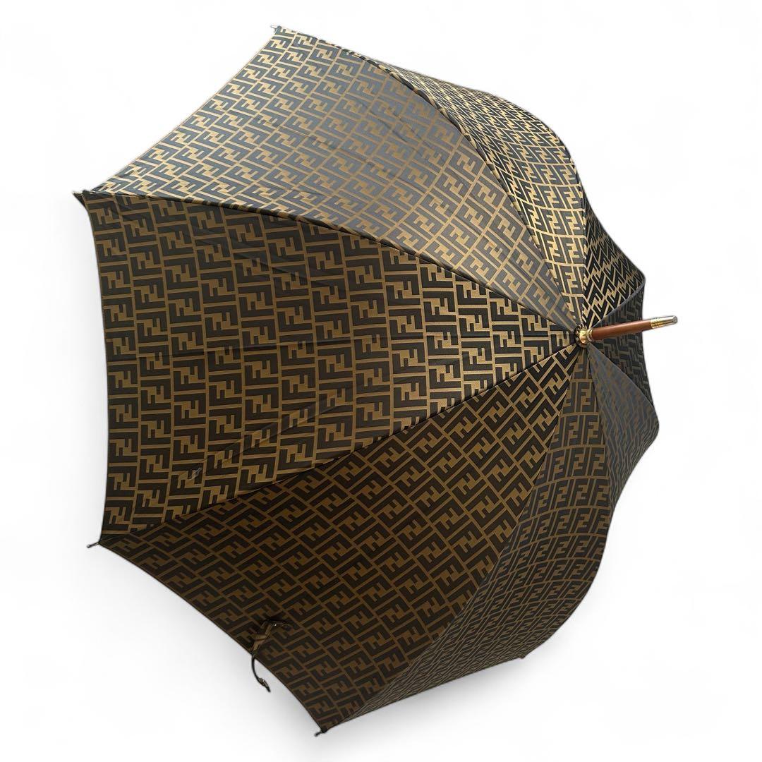 ✨超希少極美品✨ 廃盤品 フェンディ ズッカ FF柄 FFロゴ ゴールド 長傘