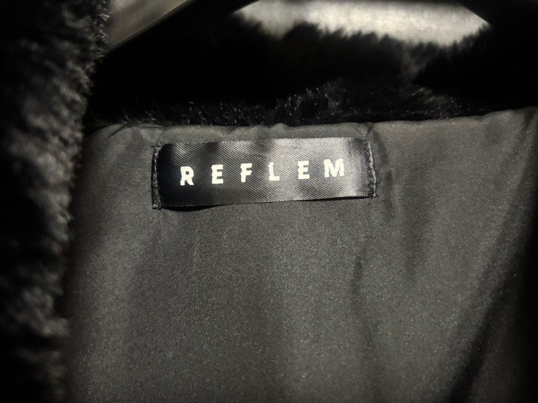 REFLEM レフレム ベルト付きハイネックファーパーカー ファイヤーマン