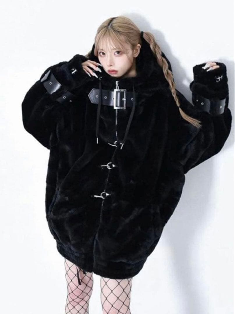 REFLEM レフレム ベルト付きハイネックファーパーカー ファイヤーマン