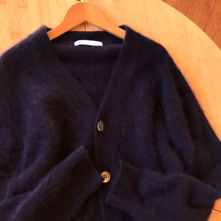 Ron Herman ラクーン ウール カーディガン メンズ M ネイビー