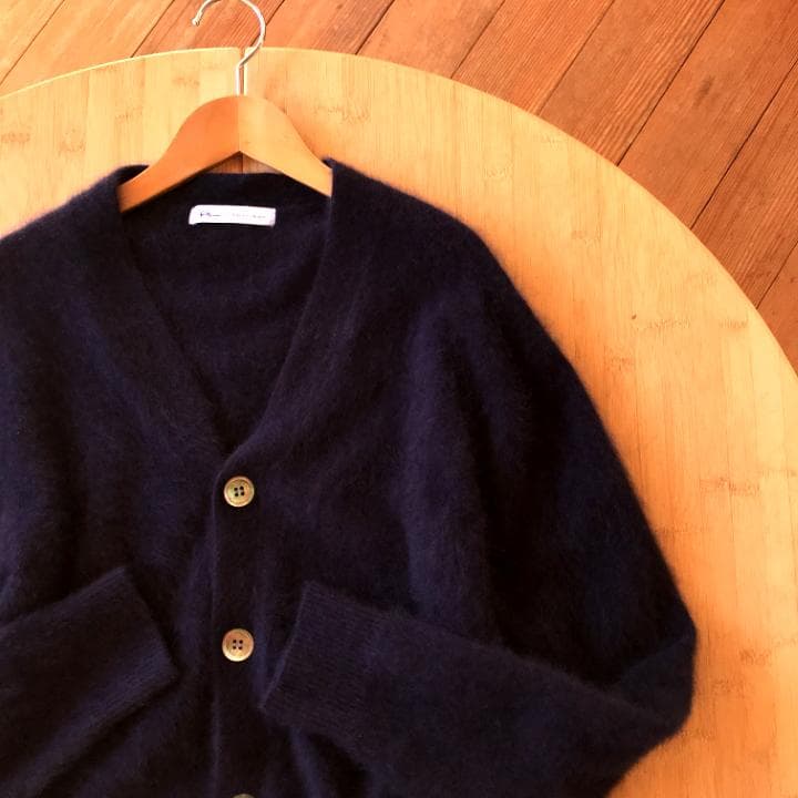 Ron Herman ラクーン ウール カーディガン メンズ M ネイビー