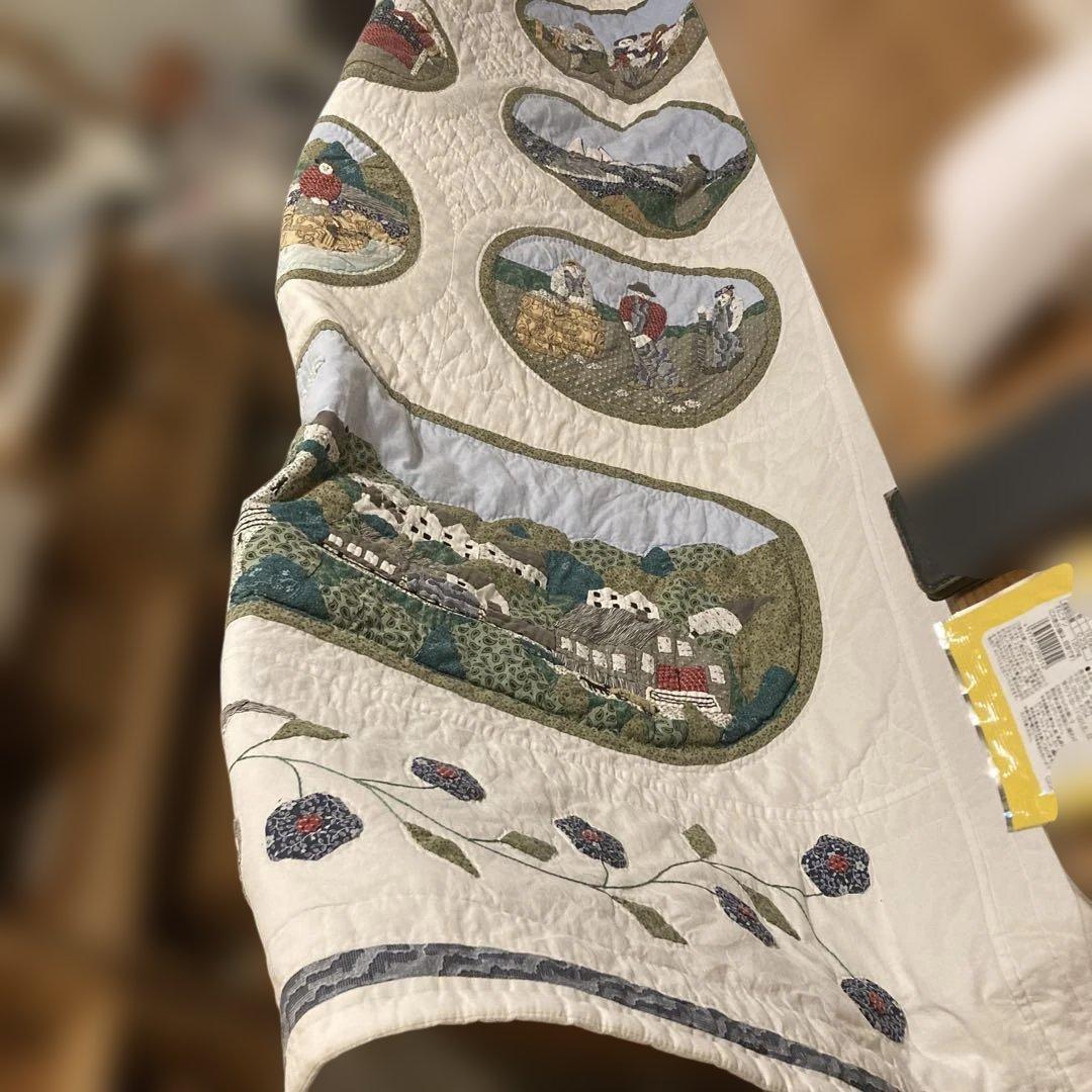 LLビーン 農村風景デザインのキルティング生地