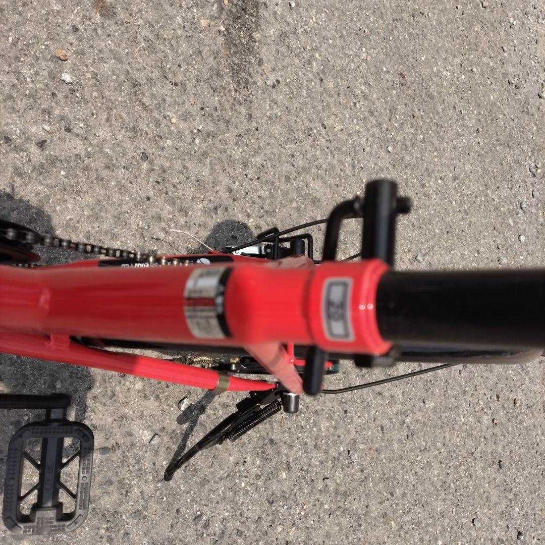 Audiアウディ折り畳み自転車20インチレッド　シマノ6段変速 　レンチ説明書付