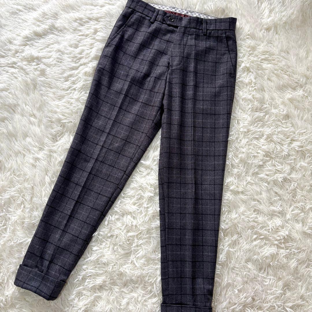 【未使用級】Sサイズ 3ピース セットアップスーツ ペンチェック 黄色 ビジネス