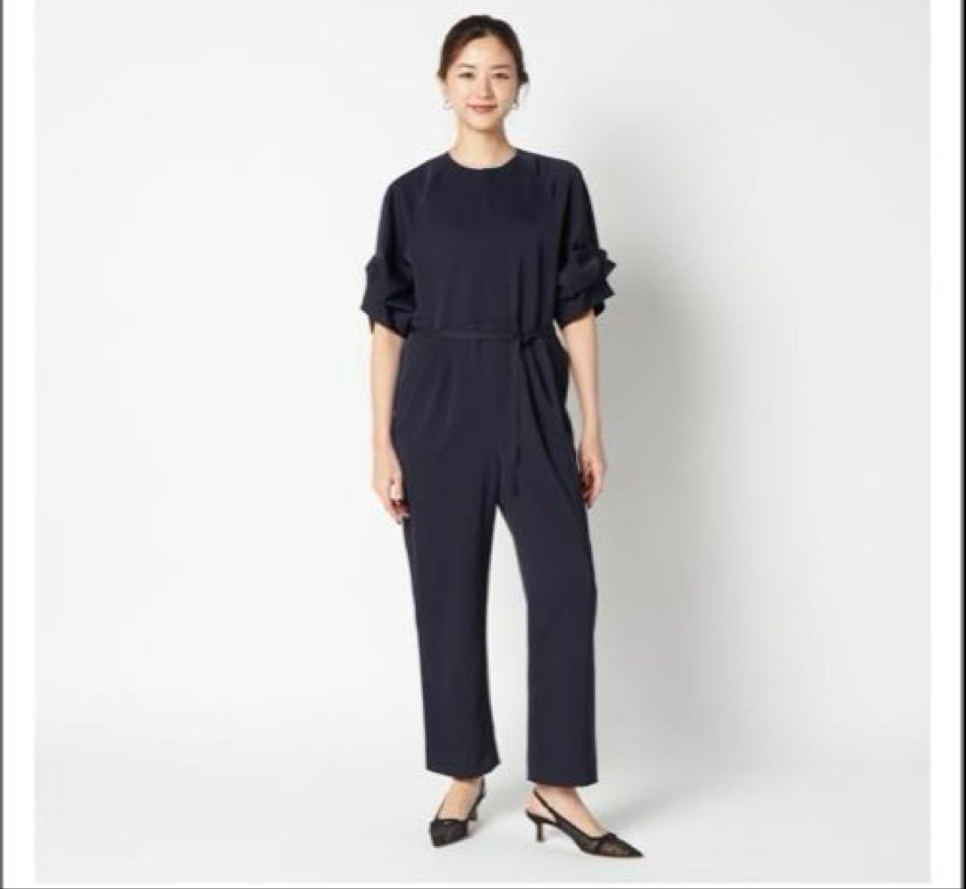 ネイビー オールインワン ドルマンスリーブ