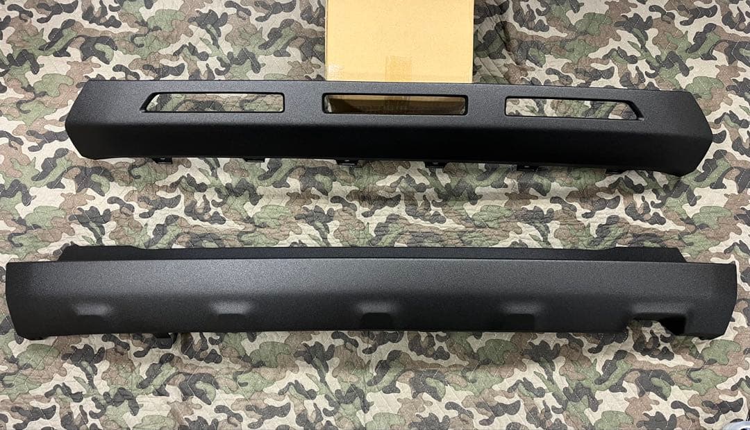 かあず様デリカD5 後期　フロントアンダーカバーリアバンパー　ラプター塗装