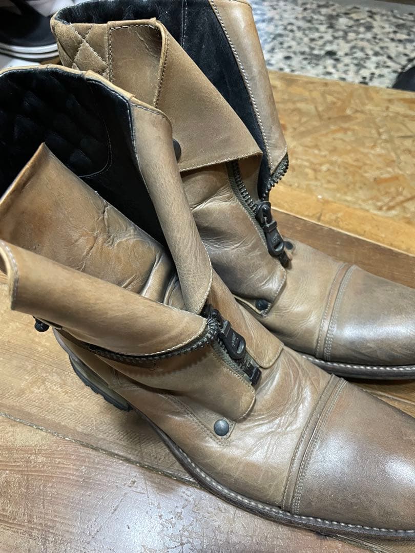 alfredoBANNISTERセンターZIP Wライダースブーツ　セット