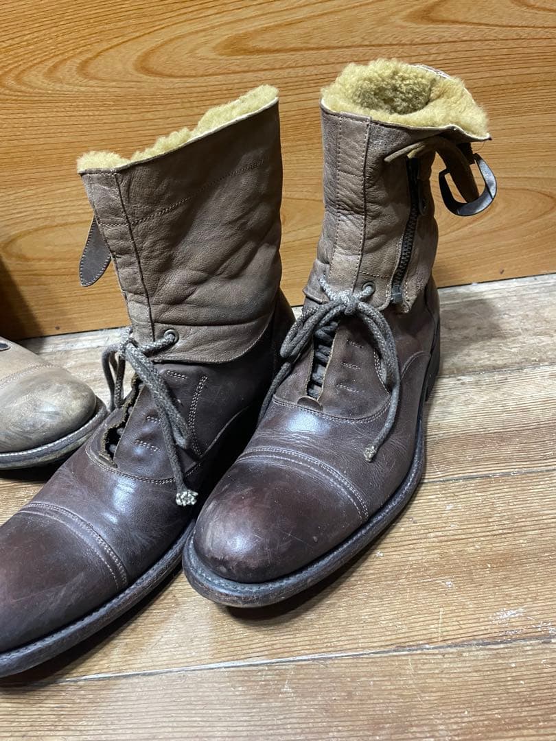 alfredoBANNISTERセンターZIP Wライダースブーツ　セット