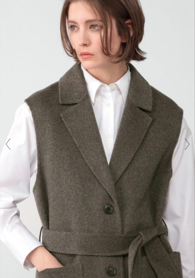 新品★theoryluxe ロングベスト　カシミヤ混　ジレ