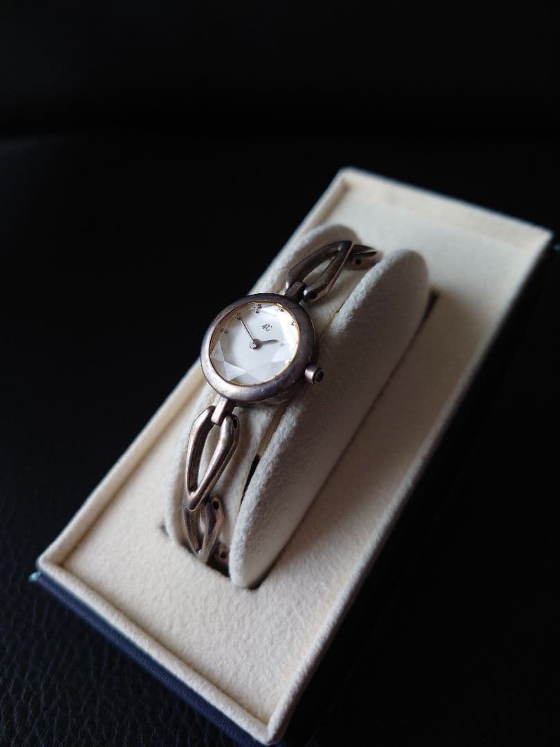 4℃ レディース腕時計 シルバー925　カットガラス