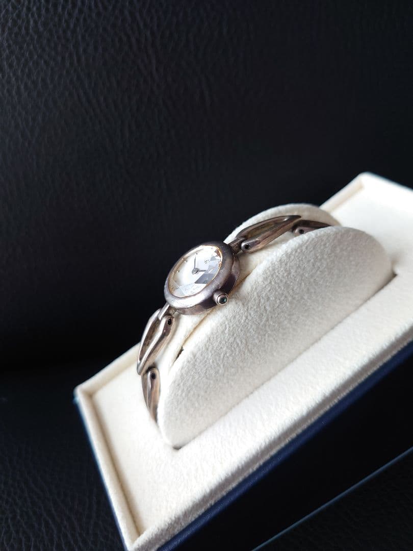 4℃ レディース腕時計 シルバー925　カットガラス