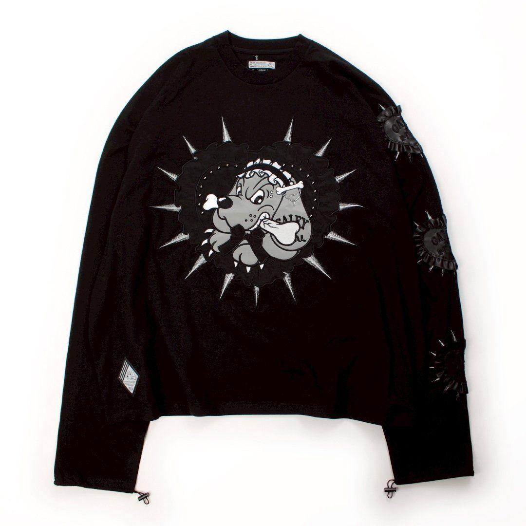 IMVAL×GALFY / Doll Dog 大萌袖 L/S TEE［BLK］