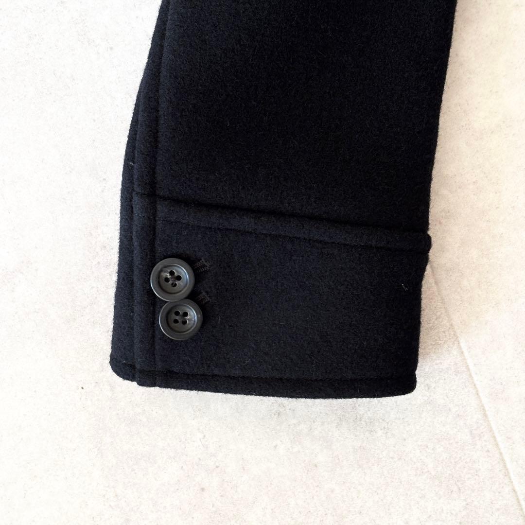 新品未使用タグ付✨️6万 ラウンジリザード ミドル丈ウールコート 1 ブラック