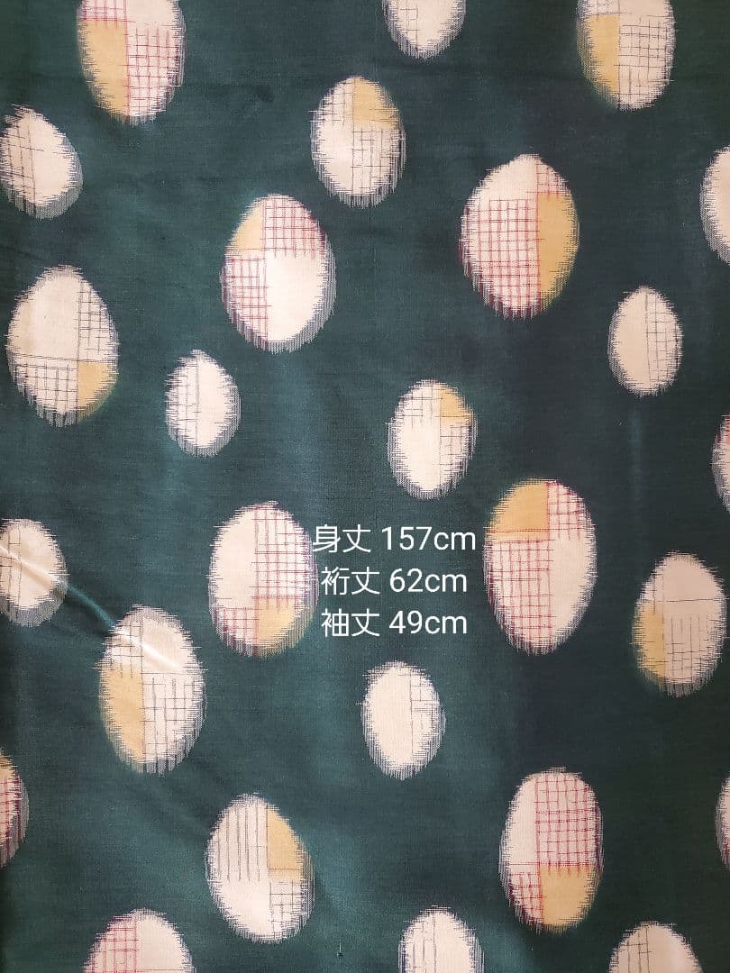 ■袷着物 銘仙 水玉