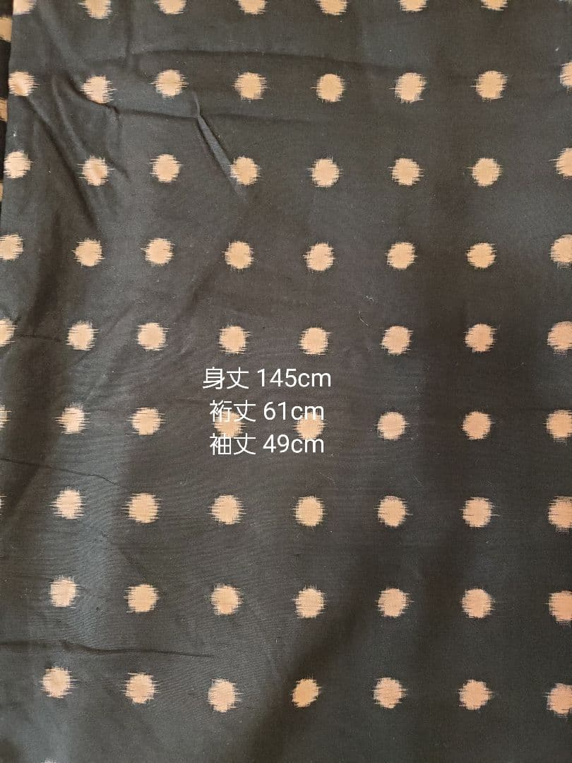 ■袷着物 銘仙 水玉