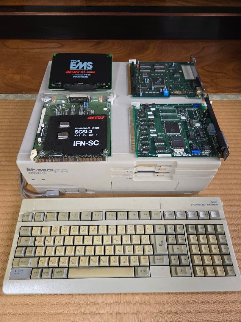 NEC PC-9801FA/U2 本体起動不可 拡張ボード3枚 増設メモリ付き
