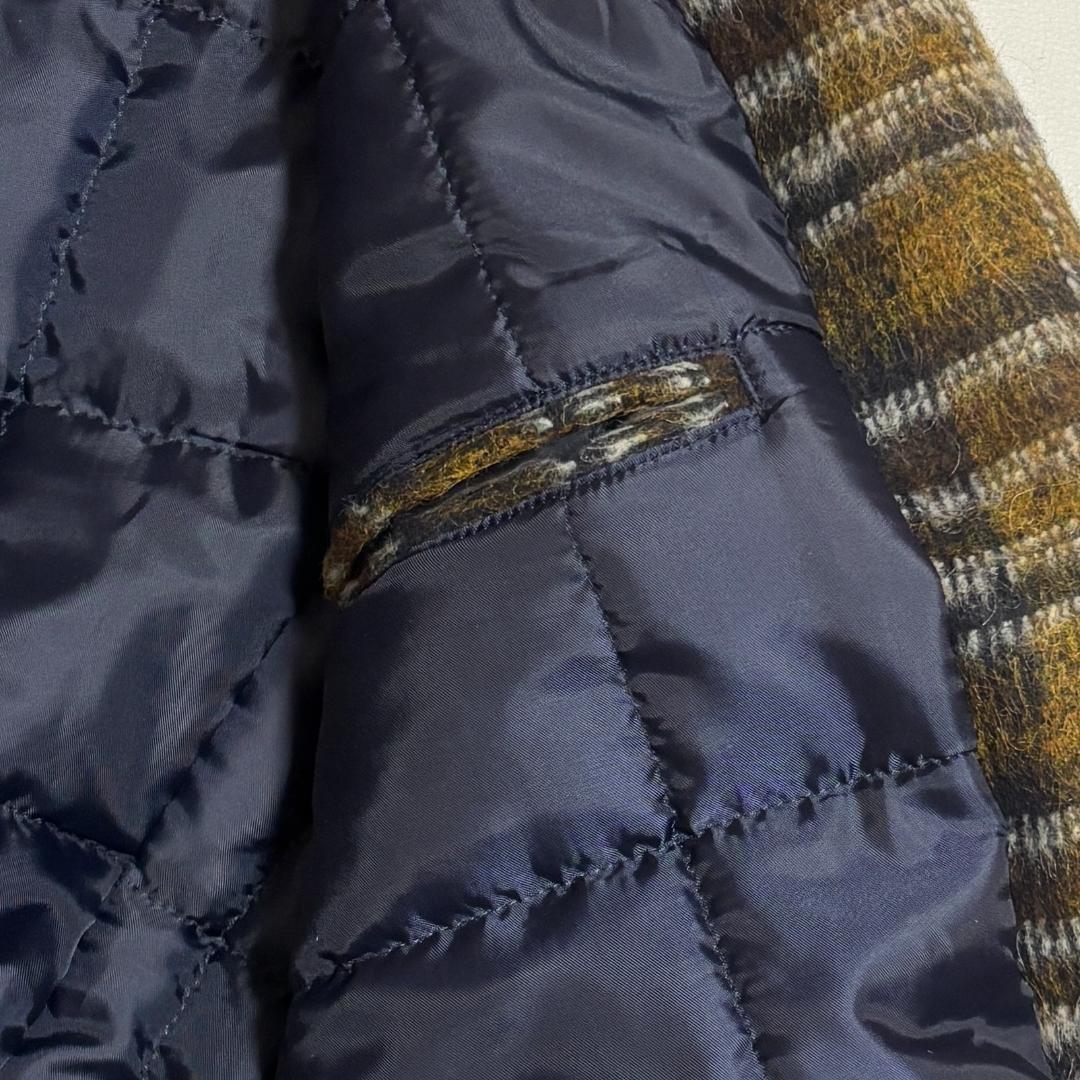 【新品】 ZARA チェスターコート キルティング アルパカ L相当 チェック柄