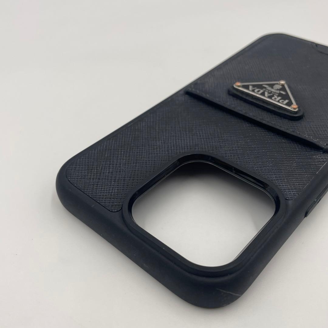 PRADA iPhone15pro MAXケース サフィアーノレザー 三角ロゴ