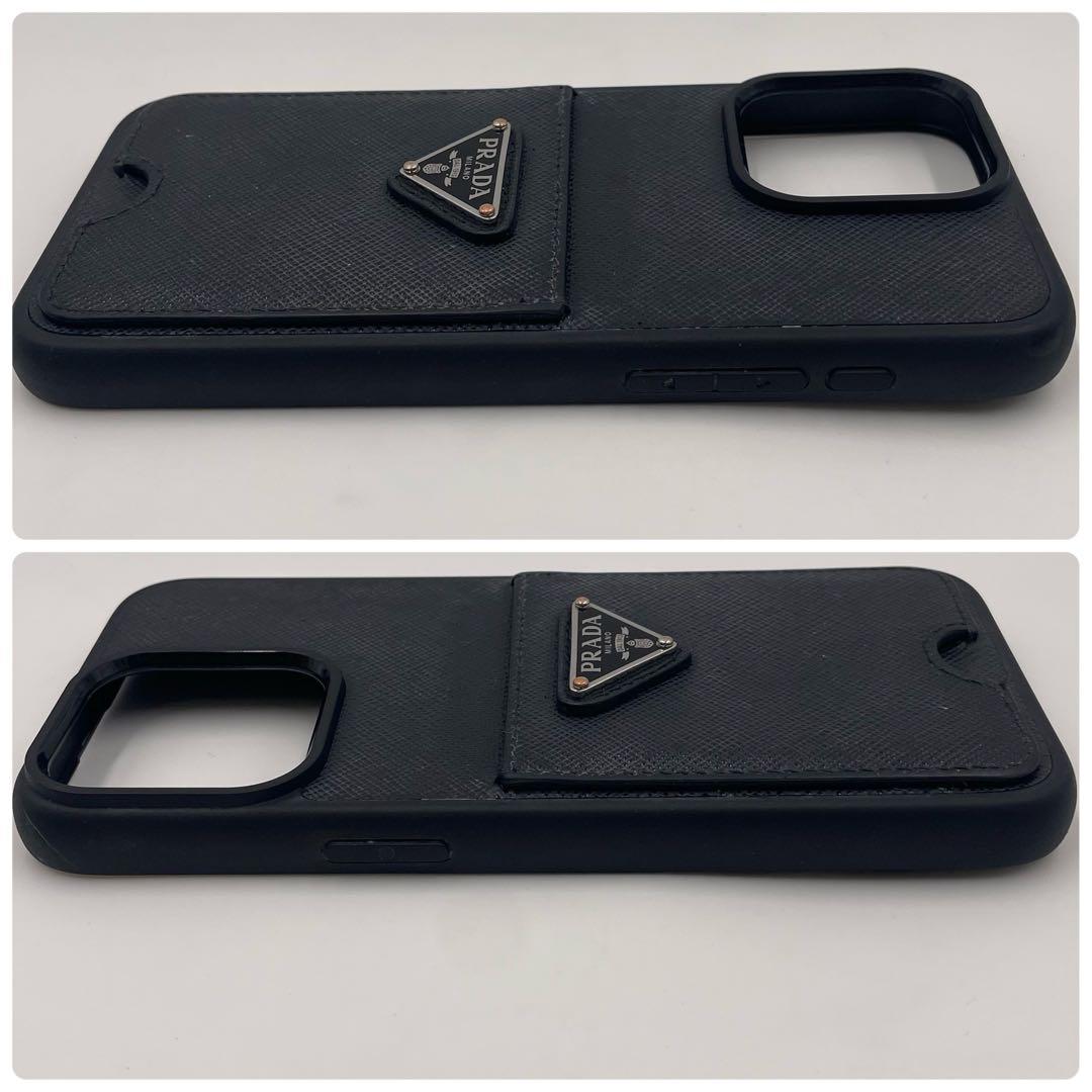 PRADA iPhone15pro MAXケース サフィアーノレザー 三角ロゴ
