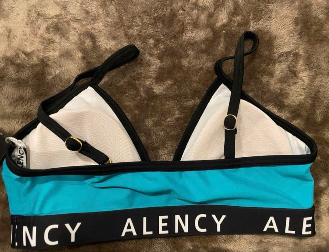 ALENCY アレンシー 水着 ロゴ入りトライアングルビキニ アクア