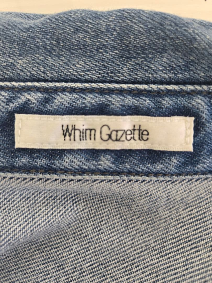 完売品　ウィムガゼット　ドロップデニムシャツ　インディゴブルー