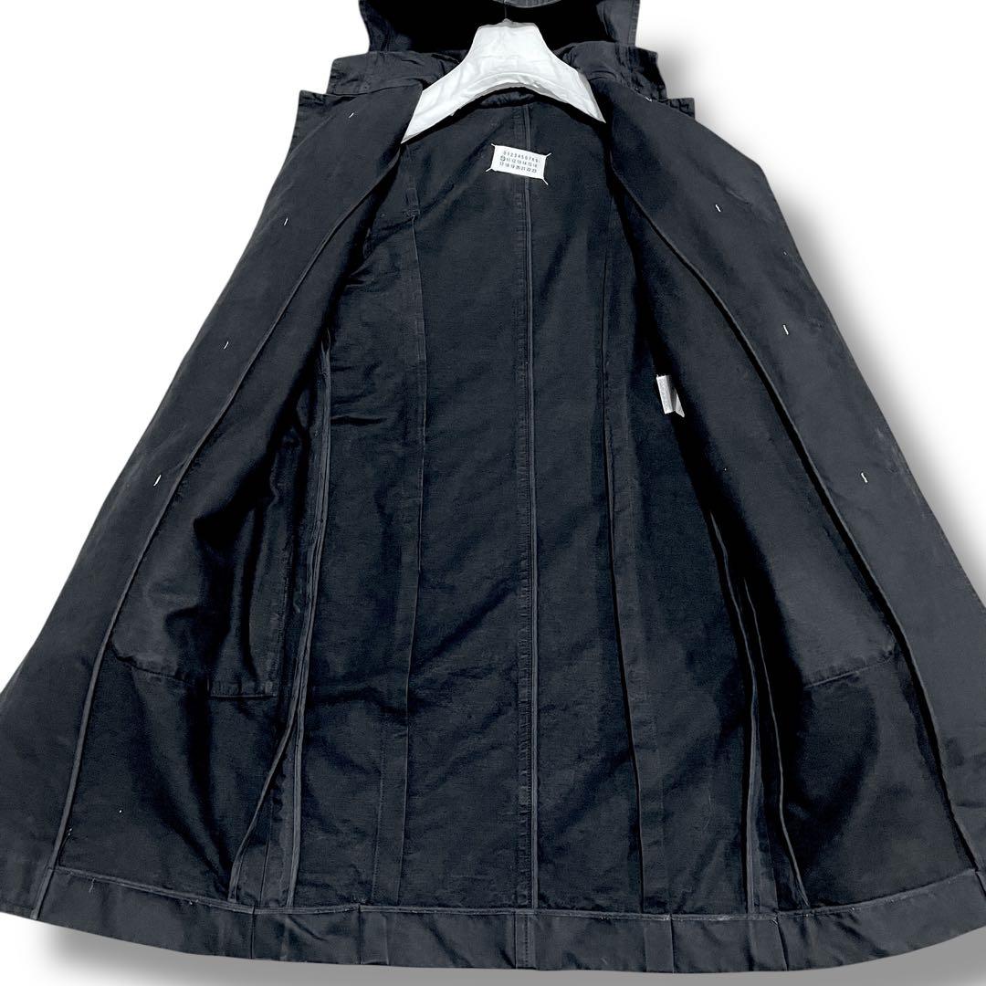 希少/03aw/マルタンマルジェラ/モールスキンダッフルコート/黒/50