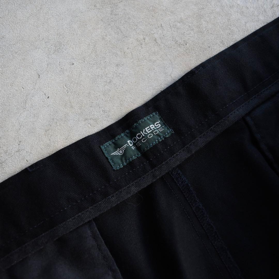 00s DOCKERS ドッカーズ ツータックチノスラックス 黒 W36 L29