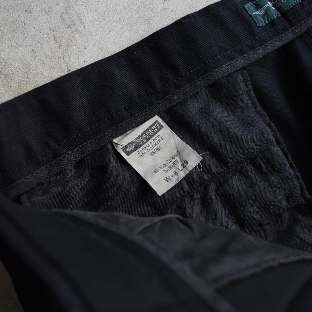 00s DOCKERS ドッカーズ ツータックチノスラックス 黒 W36 L29