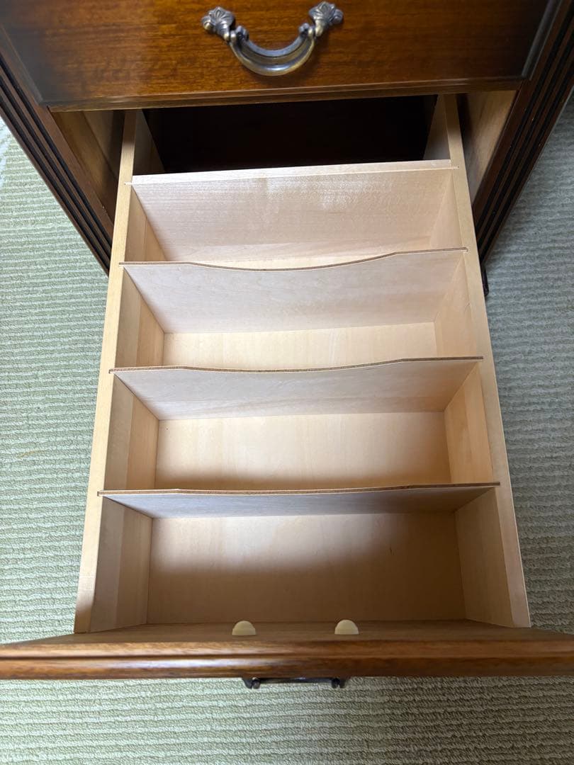 カリモク 木製 書斎机 クラシックスタイル